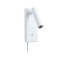 Paulmann reading lamp HULDA LED with USB connection IP20, white dimmable