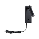 Paulmann Lampe de lecture HULDA LED avec connexion USB IP20, noir gradable