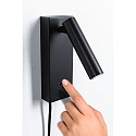 Paulmann Lampe de lecture HULDA LED avec connexion USB IP20, noir gradable