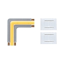 Angle de bande LED MAXLED 1000 EDGE FULL-LINE COB, argent