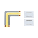 Angle de bande LED MAXLED 1000 EDGE FULL-LINE COB, argent