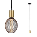 pendant luminaire RAVI IP44 adjustable E27 IP44, gold, black