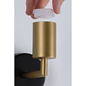 wall luminaire RAVI IP44 rigid E27 IP44, gold, black