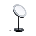 Paulmann mirror with lighting MASUA IP44 - 3X ZOOM 3-fold, round, CCT Switch, with plug, adjustable IP44 / IP20, black matt 