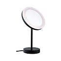 Paulmann mirror with lighting MASUA IP44 - 3X ZOOM 3-fold, round, CCT Switch, with plug, adjustable IP44 / IP20, black matt 