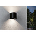 battery wall luminaire NYORA UP&DOWN round IP44, black 