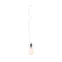 Luminaire � suspension NEORDIC TILLA avec interrupteur, avec prise de courant E27 IP20, aluminium, gris gradable