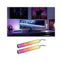 Paulmann Barre lumineuse lot de 2, RGB IP20, noir  gradable