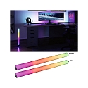 Paulmann Barre lumineuse lot de 2, RGB IP20, noir  gradable