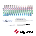 Paulmann Syst�me d'�clairage en continu MAXLED 500 ZIGBEE RGBW PROTECT COVER lot de 1, RGBW, contr�lable par ZigBee argent