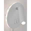 Paulmann reading lamp TABARI LED adjustable, indirect IP20, chrome, metal, white 