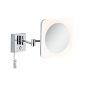 Paulmann Miroir avec �clairage JORA LED angulaire, avec interrupteur, avec bras articul�, CCT Switch, avec prise de courant IP44