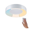 Paulmann Luminaire de plafond HOMESPA CASCA LED grand, CCT Switch IP44, blanche gradable