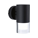 Paulmann Luminaire mural KAME SINGLE � 1 flamme, cylindrique, commutable IP44, mat, noir �clatant 
