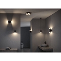 Paulmann Luminaire mural KAME SINGLE � 1 flamme, cylindrique, commutable IP44, mat, noir �clatant 