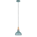 Luminaire à suspension NEORDIC JUNA à 1 flamme E14, vert clair, bois, cuivre gradable