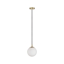 Luminaire à suspension NEORDIC E27 IP20, laiton brossé, blanche gradable