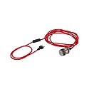 Paulmann Luminaire à suspension NEORDIC ELDAR avec interrupteur, avec prise de courant E27, nickel brossé, rouge gradable