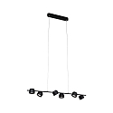 Luminaire � suspension PURIC PANE I 6 flammes, rotatif, inclinable IP20, noir gradable