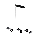 Paulmann Luminaire � suspension PURIC PANE I 6 flammes, rotatif, inclinable IP20, noir gradable