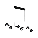 Paulmann Luminaire � suspension PURIC PANE I 6 flammes, rotatif, inclinable IP20, noir gradable