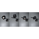 Paulmann Luminaire � suspension PURIC PANE I 6 flammes, rotatif, inclinable IP20, noir gradable