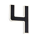 Num�ros de maison lumineux solaires avec batterie, indirect IP44, noir , blanc mat 