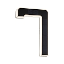 Num�ros de maison lumineux solaires avec batterie, indirect IP44, noir , blanc mat 