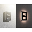 Paulmann Num�ros de maison lumineux solaires avec batterie, indirect IP44, noir , blanc mat 