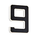 Num�ros de maison lumineux solaires avec batterie, indirect IP44, noir , blanc mat 