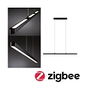 Paulmann pendant luminaire LENTO ZigBee controllable IP20, black matt dimmable