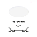Paulmann Lumi�re encastr�e VARIFIT VENULA EDGE IP44, blanche gradable 12W 1100 | 1600lm 4000K CRI >80