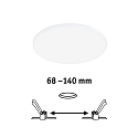 Paulmann Lumi�re encastr�e VARIFIT VENULA EDGE IP44, blanche gradable 12W 1100 | 1600lm 4000K CRI >80