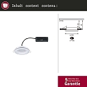 Paulmann recessed luminaire SORMUS round, set of 1 IP65, white matt  6,5W 560lm 3000K 100� 100� CRI >80