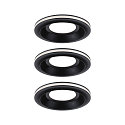 recessed luminaire SORMUS round, set of 3 IP65, black matt  3x 6,5W 560lm 3000K 100� 100� CRI >80