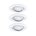 Paulmann Lumi�re encastr�e BASE COIN LED pivotant, lot de 3, RGBW, contr�lable par ZigBee LED IP20