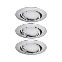 Paulmann Lumi�re encastr�e BASE COIN LED pivotant, lot de 3, RGBW, contr�lable par ZigBee LED IP20