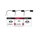 Paulmann Lampe LED COIN NOVA PLUS lot de 3, commutable Coin 6W 470lm 2700K 100° CRI >80 