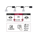 Paulmann Lampe LED COIN NOVA PLUS lot de 3 Coin 6W 470lm 2700K 100° CRI >80 gradable