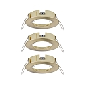 Paulmann Lumi�re encastr�e CHOOSE rigide, lot de 3 IP44, laiton bross� gradable