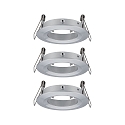 Paulmann Lumi�re encastr�e CHOOSE rigide, lot de 3 IP44, aluminium gradable