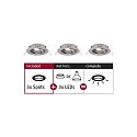 Lumi�re encastr�e CHOOSE pivotant, lot de 3 IP23, fer bross� gradable