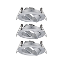 Paulmann Lumi�re encastr�e CHOOSE pivotant, lot de 3 IP23, aluminium gradable