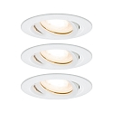 Lumi�re encastr�e NOVA LED rond, pivotant, lot de 3 GU10 IP65
