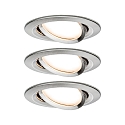 Lumi�re encastr�e NOVA PLUS COIN WW LED rond, pivotant, lot de 3, contr�lable par ZigBee IP23