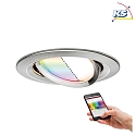 Paulmann Lumi�re encastr�e NOVA PLUS COIN LED rond, pivotant, RGBW, contr�lable par ZigBee IP23, fer bross� gradable 2