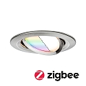 Paulmann Lumi�re encastr�e NOVA PLUS COIN LED rond, pivotant, RGBW, contr�lable par ZigBee IP23, fer bross� gradable 2