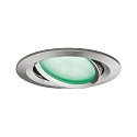 Paulmann Lumi�re encastr�e NOVA PLUS COIN LED rond, pivotant, lot de 3, RGBW, contr�lable par ZigBee IP23, fer bross� gradable 7