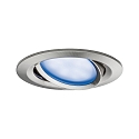 Paulmann Lumi�re encastr�e NOVA PLUS COIN LED rond, pivotant, lot de 3, RGBW, contr�lable par ZigBee IP23, fer bross� gradable 7
