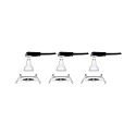 Paulmann Set of 3 Recessed spot LED NOVA, IP44, fixed, 230V, incl. 3x GU10 6.5W 4000K 450lm 36�, white matt